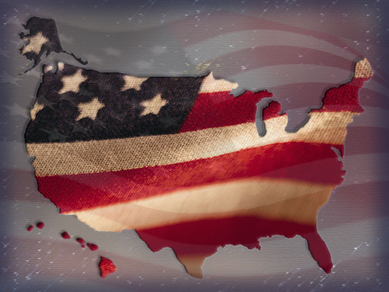 Map of US graphic