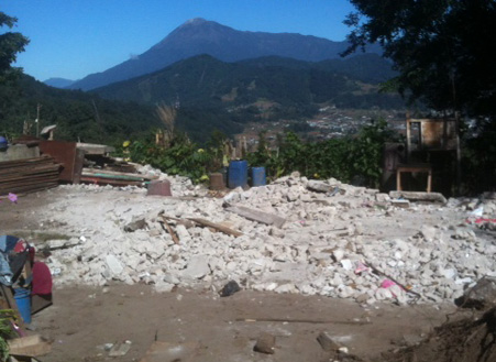 damage from Guatemala earthquake