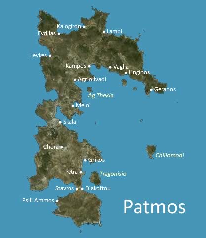 Patmos Island Map