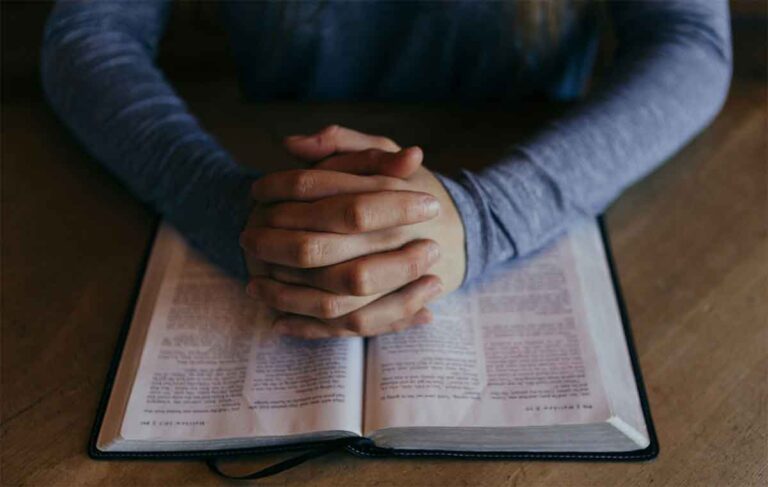 prayer, bible, hands